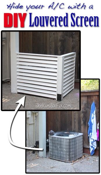 Disguise your AC with a DIY Louvered Screen. Inexpensive to build and without an...