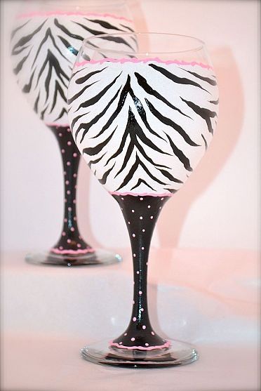 Painted Wine Glass by GranArt