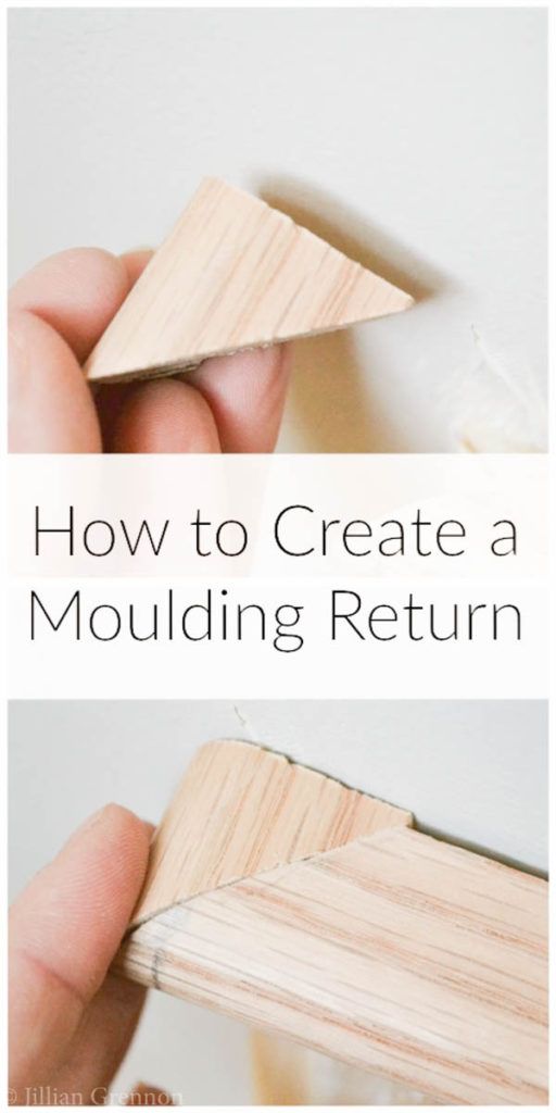 How to create a moulding return for a professional look. | iamahomemaker.com