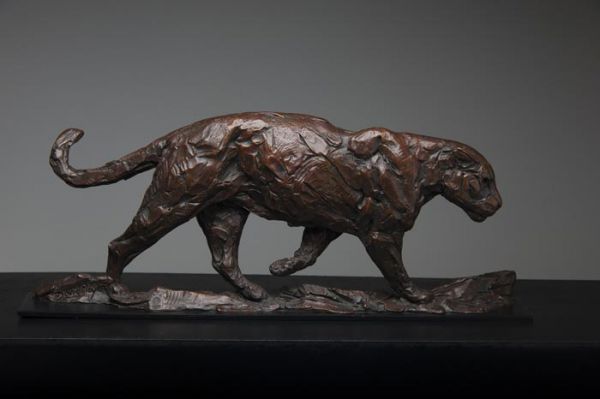 #Bronze #sculpture by #sculptor David Mayer titled: 'Jaguar (South American Big ...