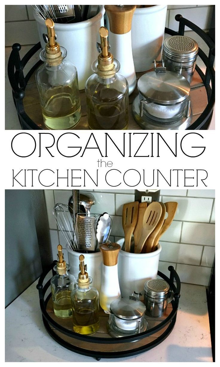 Organizing the Kitchen Counter - A simple tray and a few canisters is all you...
