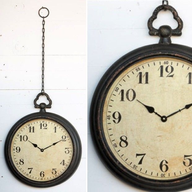 Pocket Watch Wall Clock With Chain 1