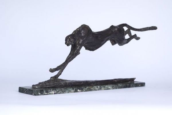 #Bronze #sculpture by #sculptor Lorne Mckean titled: 'Cheetah Running (Hunting B...