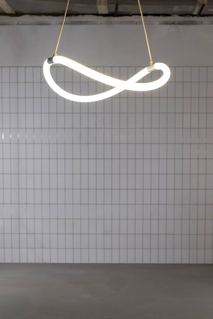 This lighting collection uses a flexible LED loop hidden within a woven textile