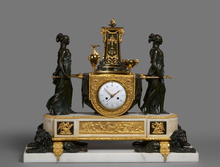 A highly important Louis XVI mantel clock by Lépine, 1785-1790, France. Gilt an...