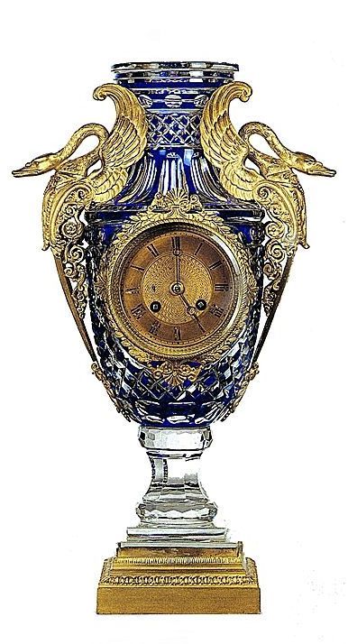 A Very Fine Gilt-Bronze Mounted Baccarat Crystal Clock Made By La Compagnie des ...