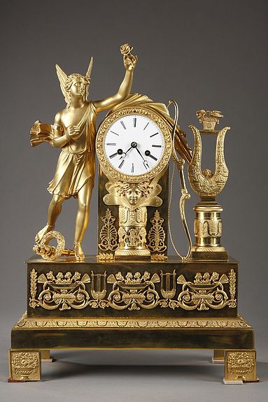 French Restauration mantel clock with Apollo musician