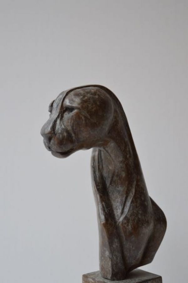 #Bronze #sculpture by #sculptor Marie Ackers titled: 'Cheetah Bust (Bronze Wild ...
