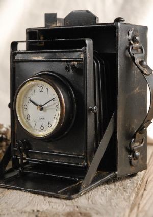 Classic Metal Case Camera Clock