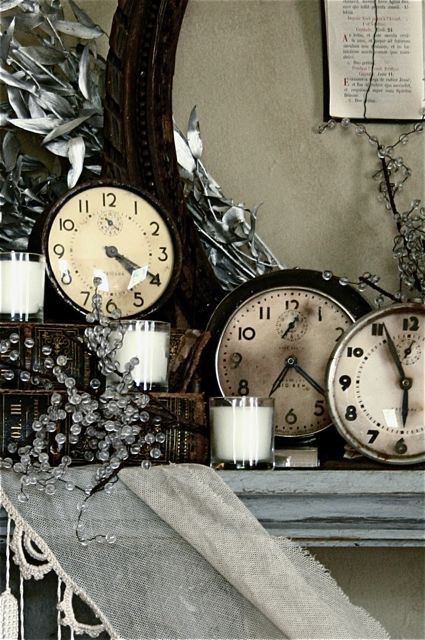 Like the idea of using old clocks like this.