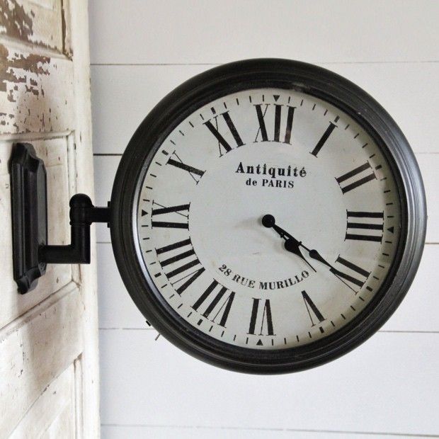 Metal LED Station Clock on Bracket