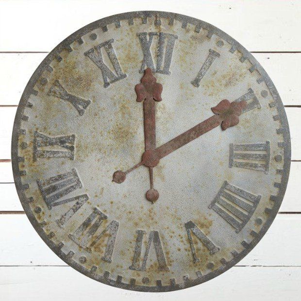 Round Metal Oversized Clock