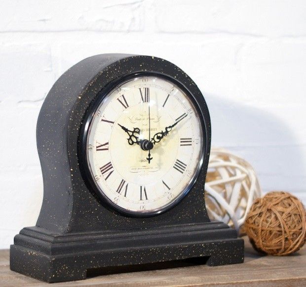 Vintage Inspired Wood Mantel Clock