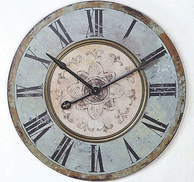 Wood Wall Clock | Clock With Roman Numerals | Big Wall Clock