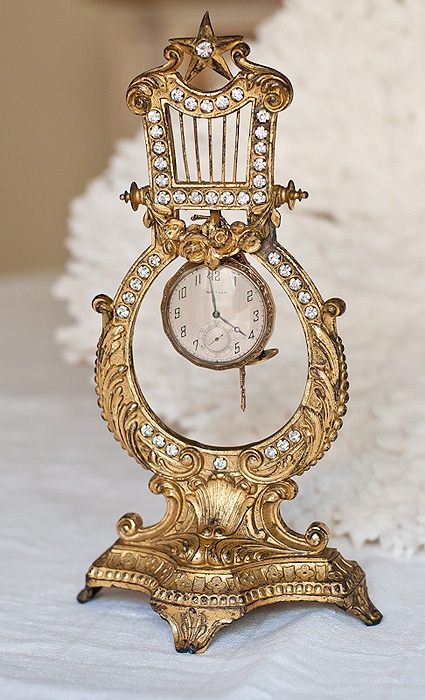 Antique French Jeweled Watch Holder