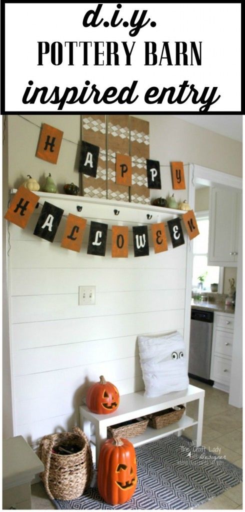 AWESOME! These two Pottery Barn inspired Halloween decor projects are a GREAT wa...