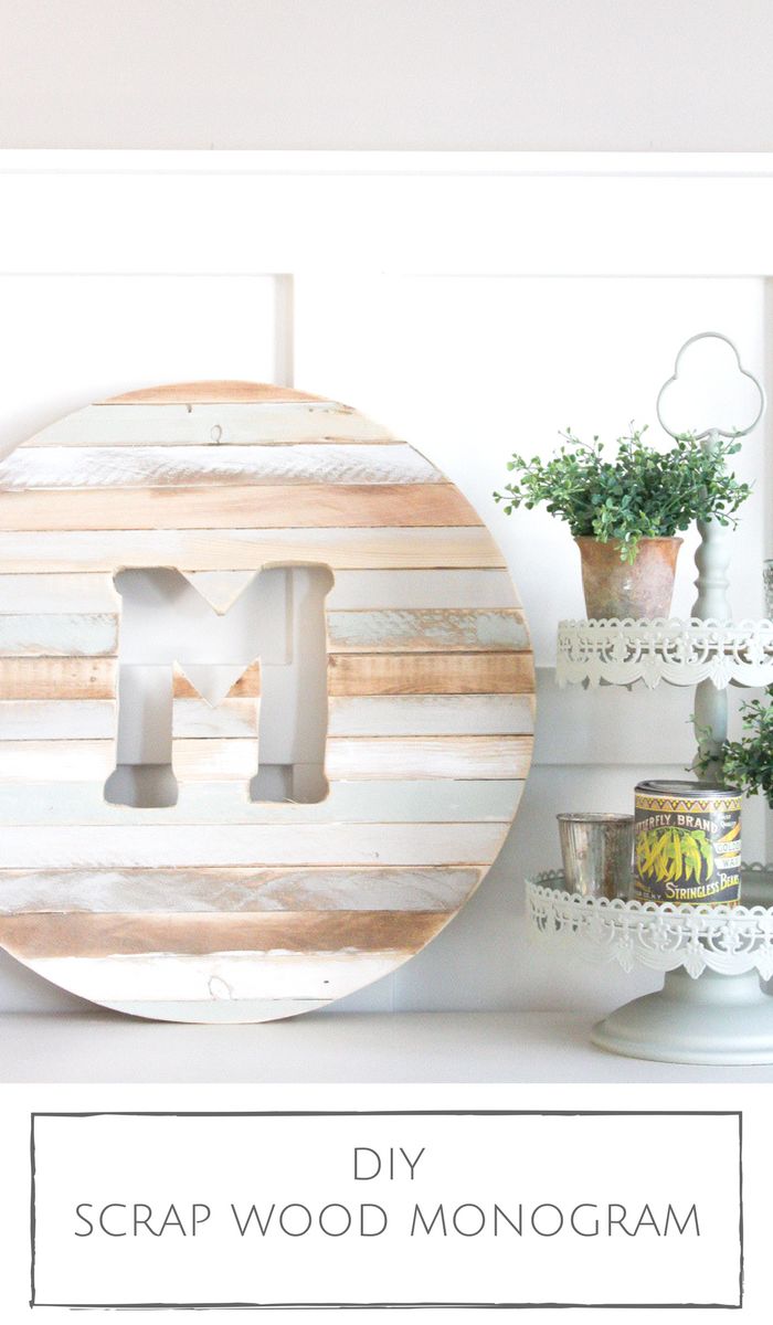 Turn your scrap wood into beautiful wall decor with this DIY Monogram!
