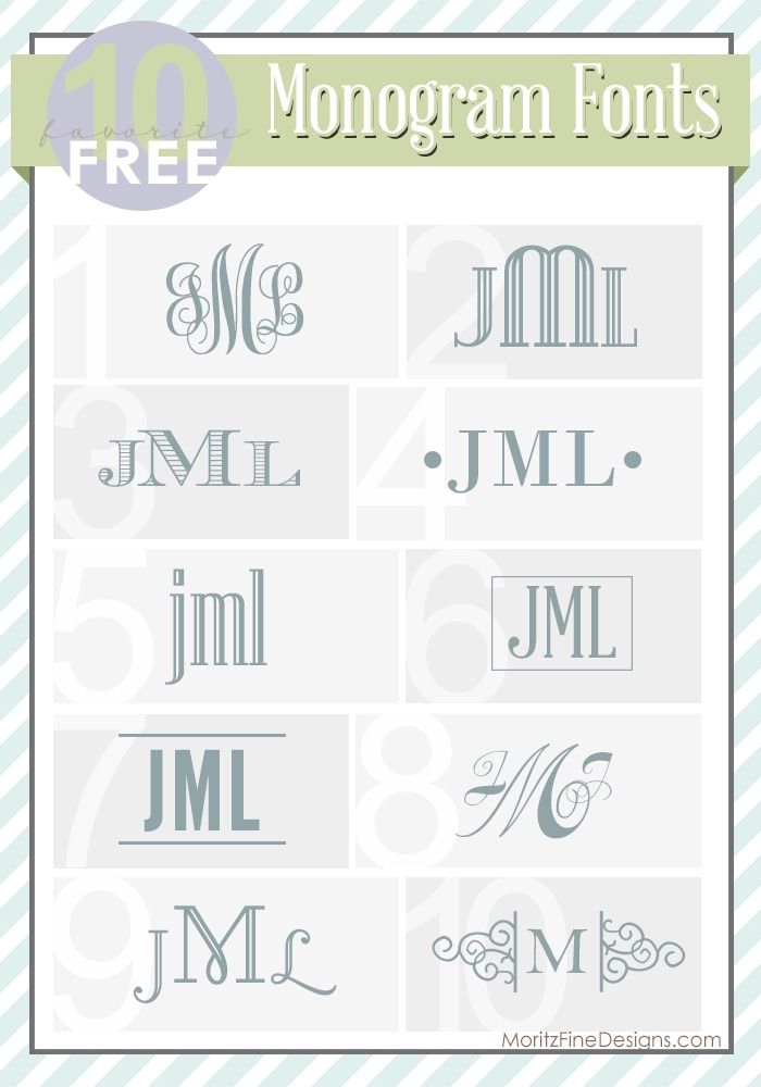 Top 10 Free Monogram Fonts