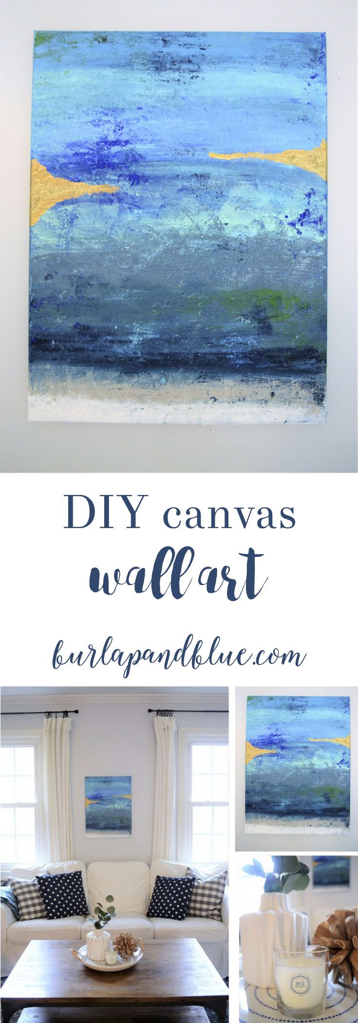 Easy DIY wall art tutorial! This was made in under an hour! Come see how to make...