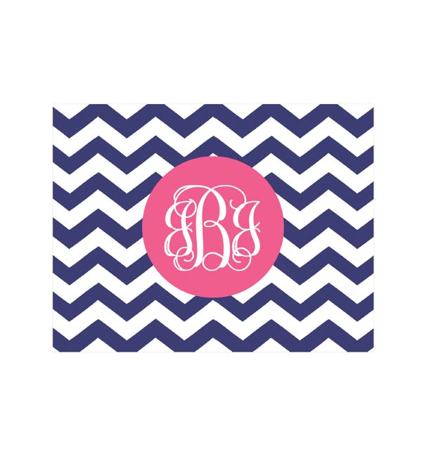 Free Printable Chevron Monogram Note Cards.  Just choose color and design (lots...