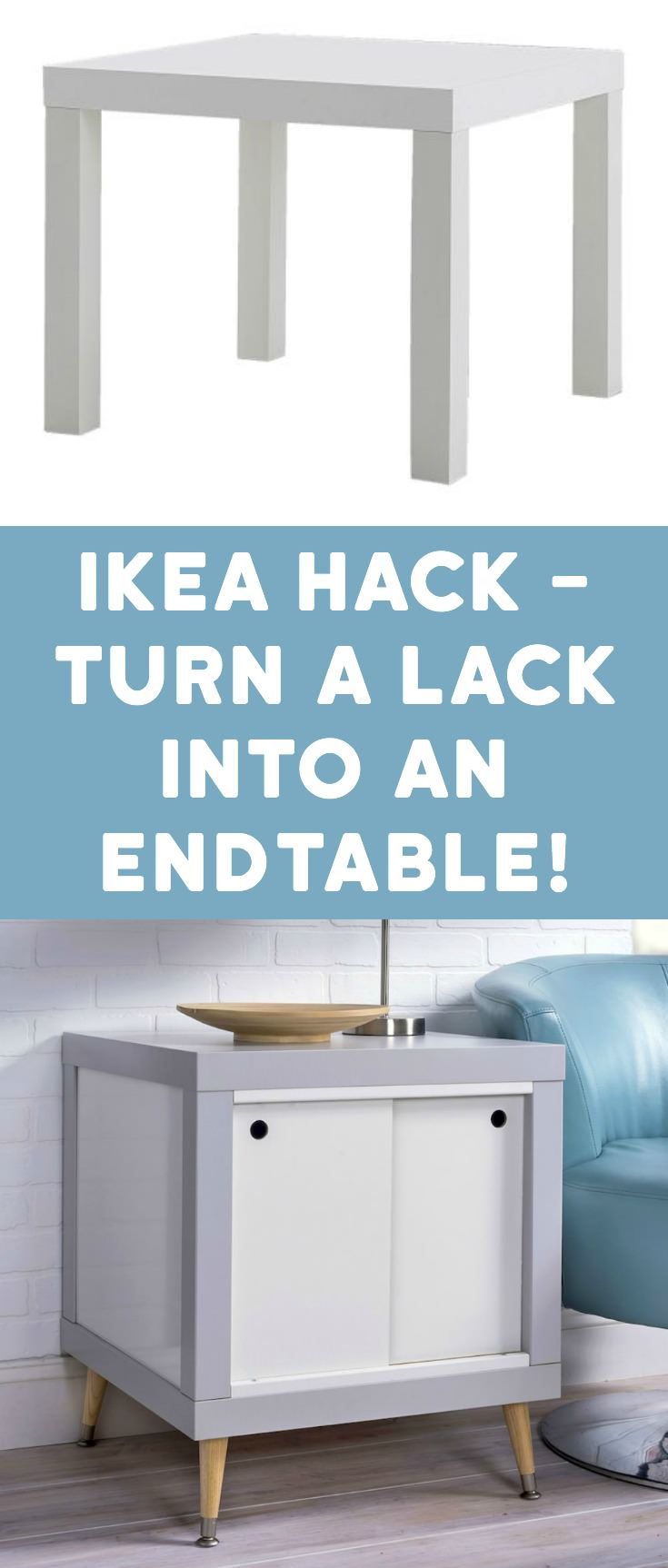 DIY End Table with an IKEA Lack Hack