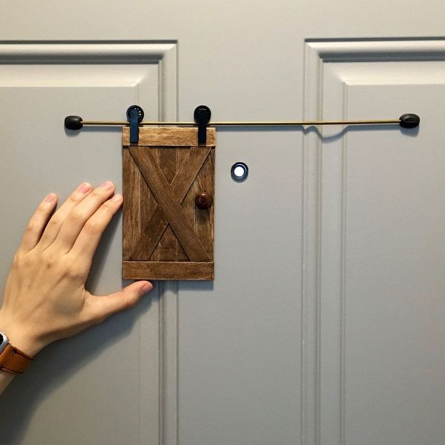 little barn door for home security, crafts, doors, home security, how to
