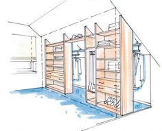 Loft Conversion - Storage in the eaves - a walk-in closet by adela