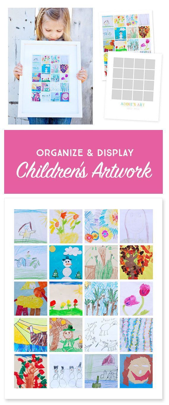 Organize your child's artwork and create one of a kind collage prints to dis...