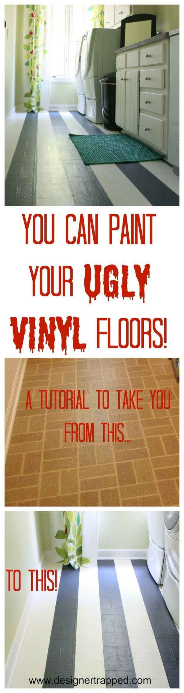 Paint your vinyl or linoleum flooring. | 31 Easy DIY Upgrades That Will Make You...