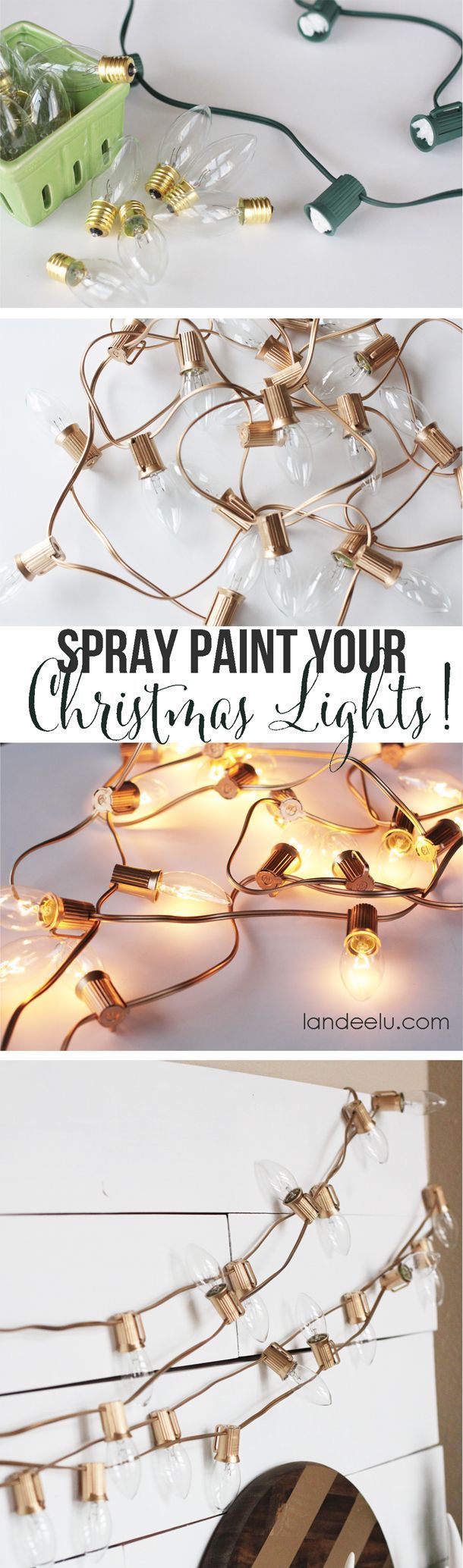 Spray Paint Your Christmas Lights! Who would have thought!