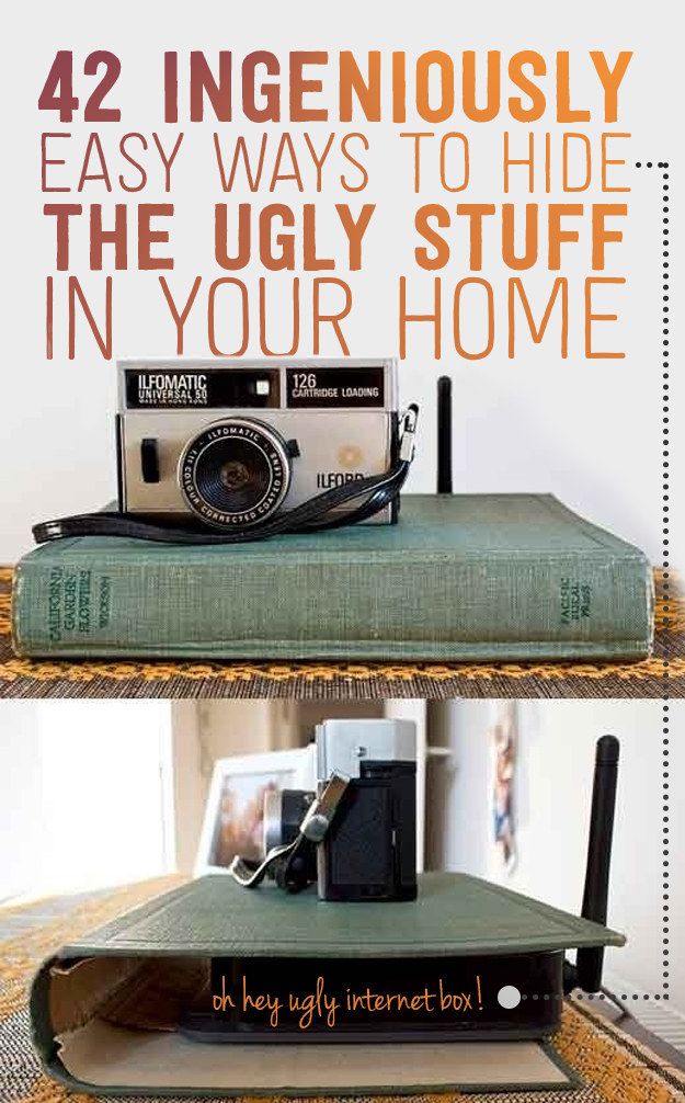 42 Ingeniously Easy Ways To Hide The Ugly Stuff In Your Home