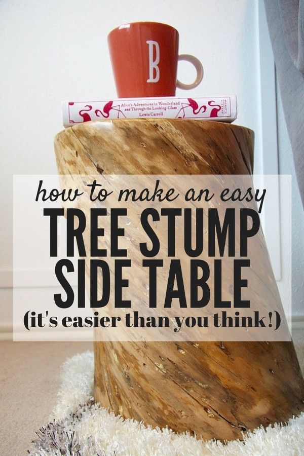 Tree stump side tables cost hundreds in the store - but you can make your own wi...