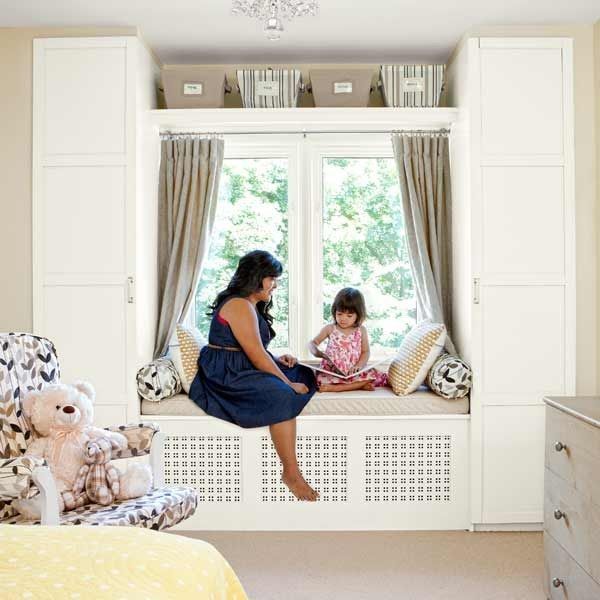 Use Ikea wardrobe units to create built-ins around a window seat. | 31 Brilliant...