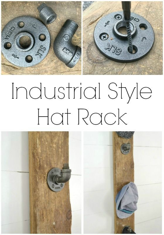Wrangle all those baseball hats with some industrial style. | iamahomemaker.com