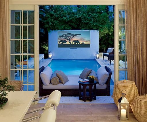 Decor Pools Great Pool For A Small Space The Pool Fountain Wall Doubles As A Movie Screen Decor Object Your Daily Dose Of Best Home Decorating Ideas Interior Design Inspiration