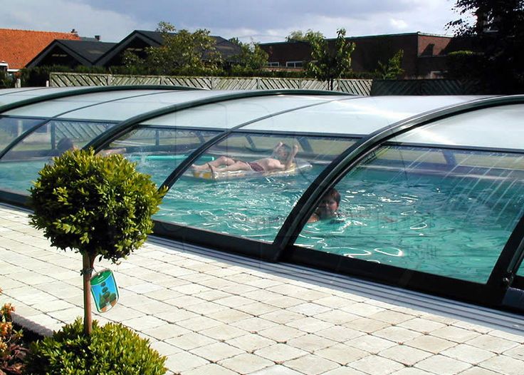 in ground pool with retractable cover | Pool Enclosures – Benefit from an All ...