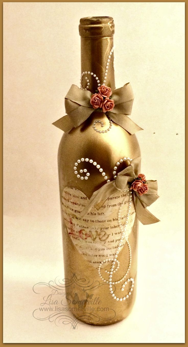 Designs by Lisa Somerville: Altered Wine Bottle