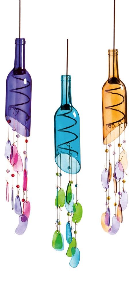 By the Bottle Playful Wind Chimes - Set of 3