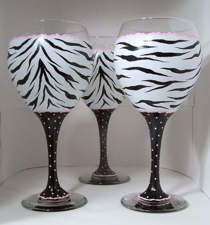 Painted Wine Glass