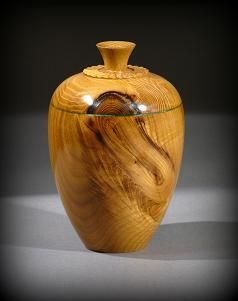 Black Locust Hollow Wood Vessel, by New England woodturner Ray Asselin. At Bowlw...