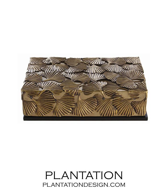 Ginkgo Leaf Brass Box | Plantation Design