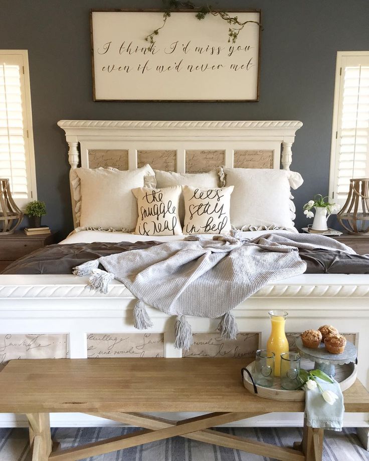 Could paint my bed, leave nightstands the same & add bench in a color to match n...