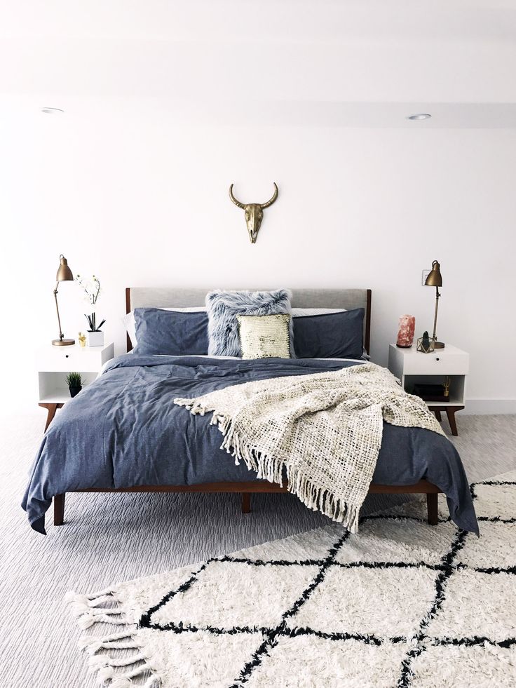 Mid- Century bedroom Inspiration | Before + After - A Modern House Gets A Makeov...