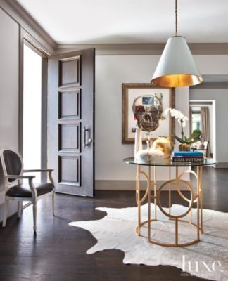 A Stucco, Center-Hall French #revival Home's french #revival #foyer. | See MORE ...