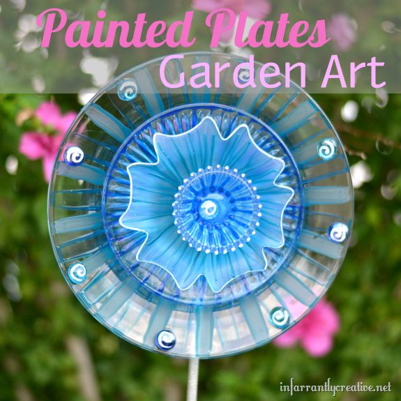 DIY Home Decor | Add a pop of color outside with this easy flower garden art mad...