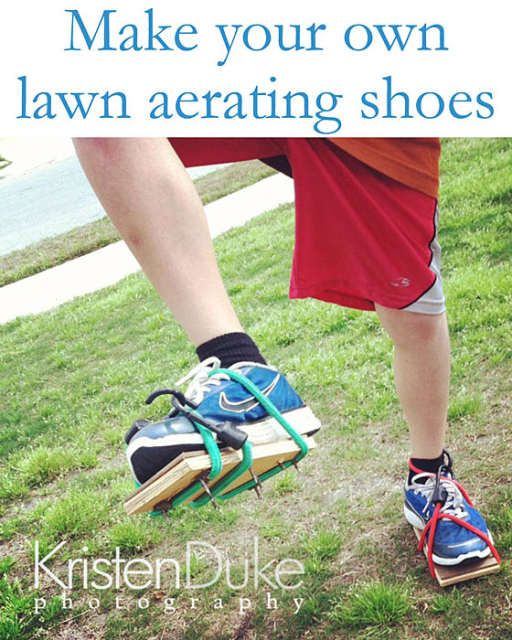 DIY: homemade lawn aerating shoes - Capturing Joy with Kristen Duke