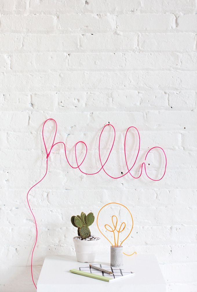 Love this neon sign inspired DIY project. Who knew it would be so easy to make?