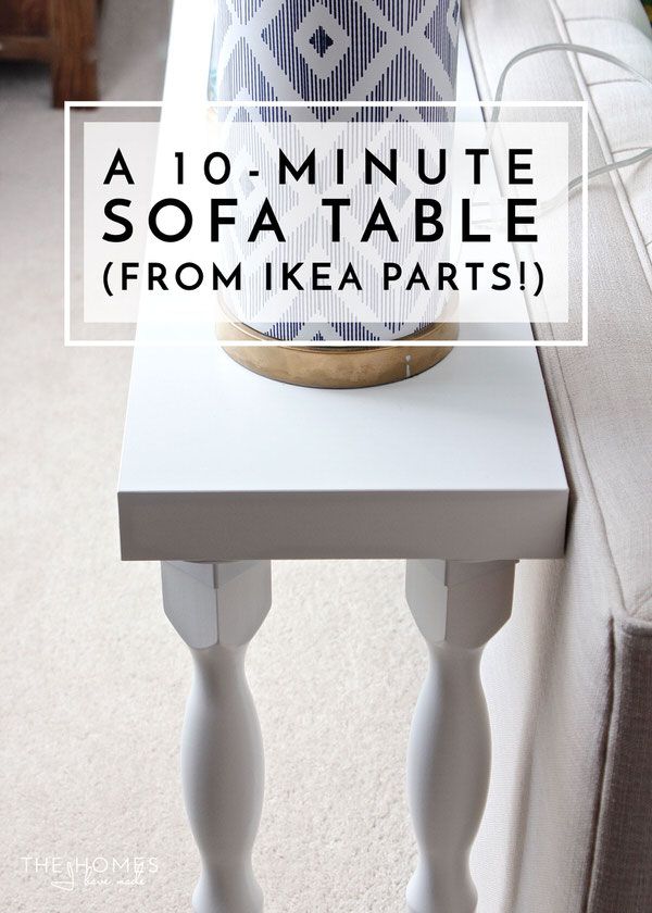 Need a quick and easy sofa table without the hassle of tools and lumber? This on...