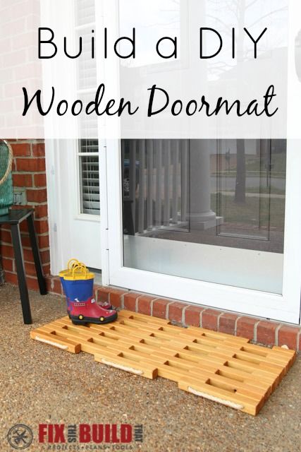 Build your own DIY Wooden Doormat out of some simple 2x2s and rope!  Free plans ...