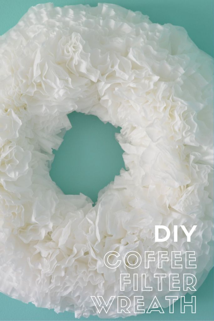 DIY Coffee Filter Wreath | iamahomemaker.com | coffee filter craft...